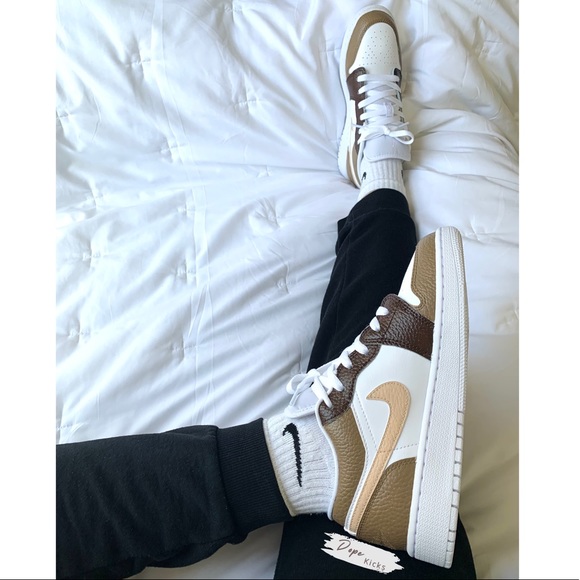 Brown Shades Air Jordan 1 Lows - Picture 1 of 1